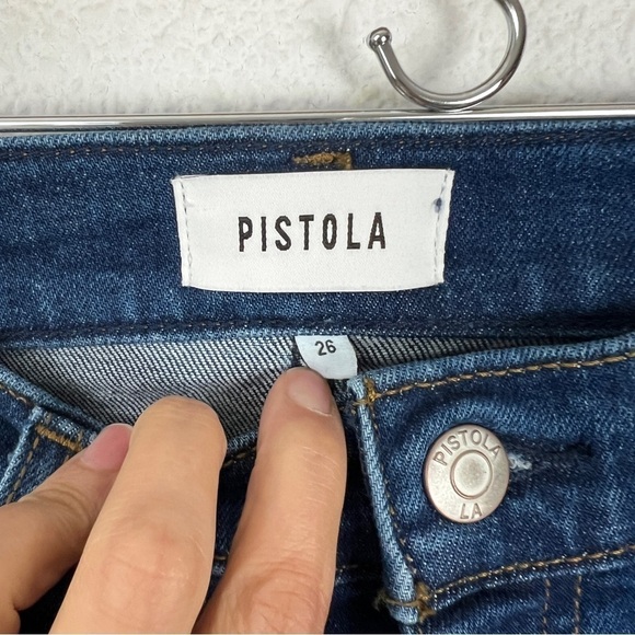 Pistola Lennon Raw Hem High Waist Crop Bootcut Kick Flare Jean 26 - Picture 3 of 8